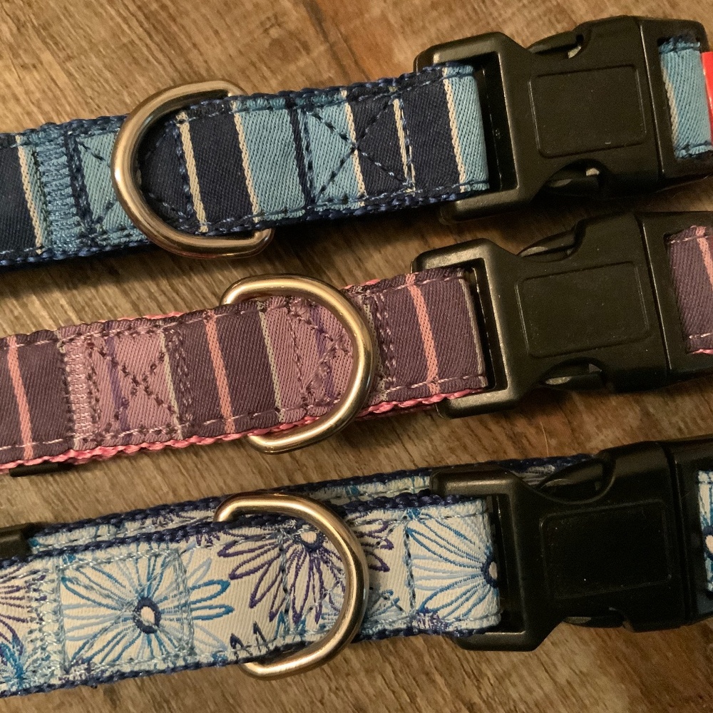 Petmate Mix&Match Dog Collar, Blue Flowers (3/4”x 14-20”)